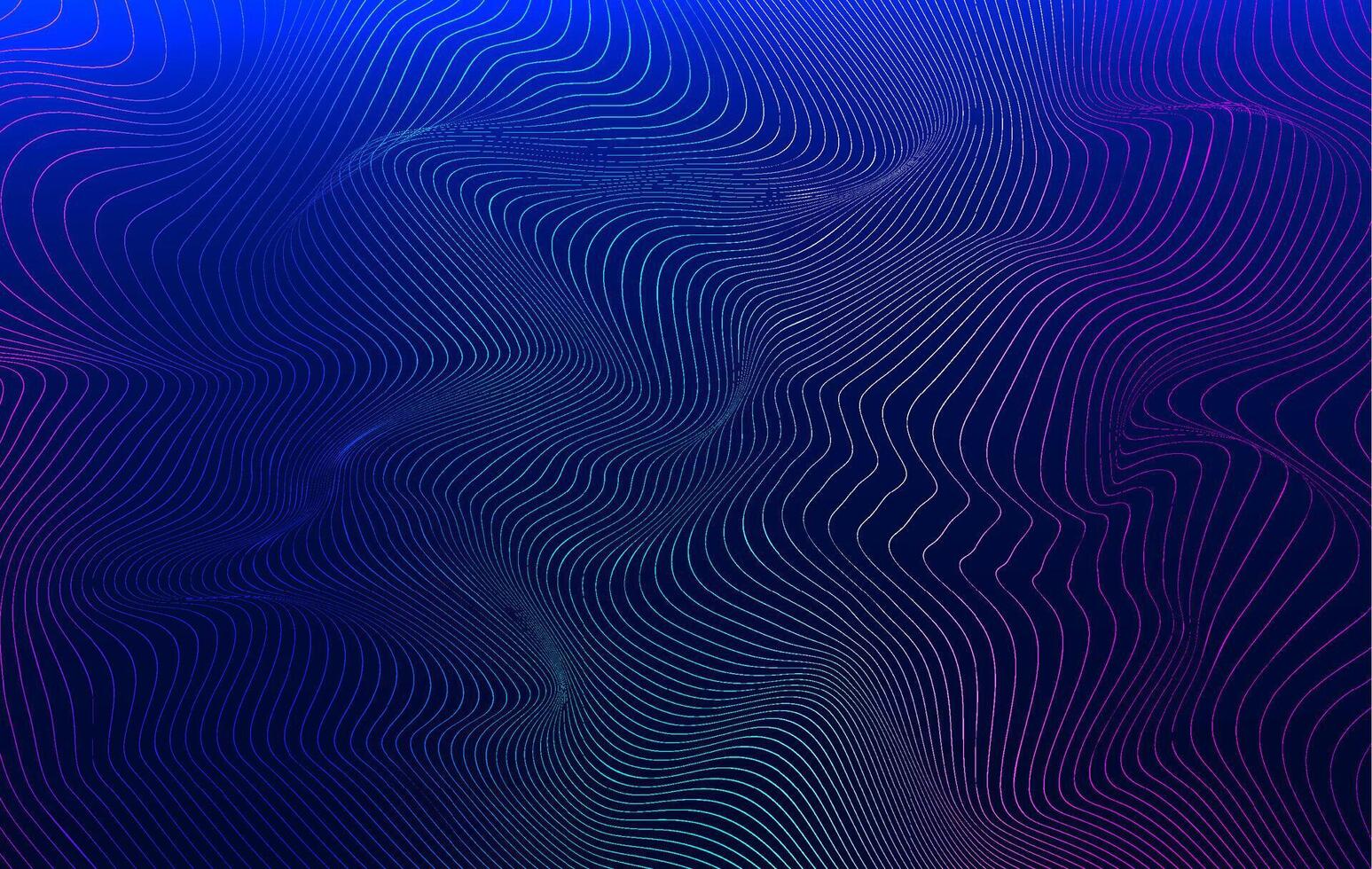 Abstract Digital Wave Lines on a Blue Background vector