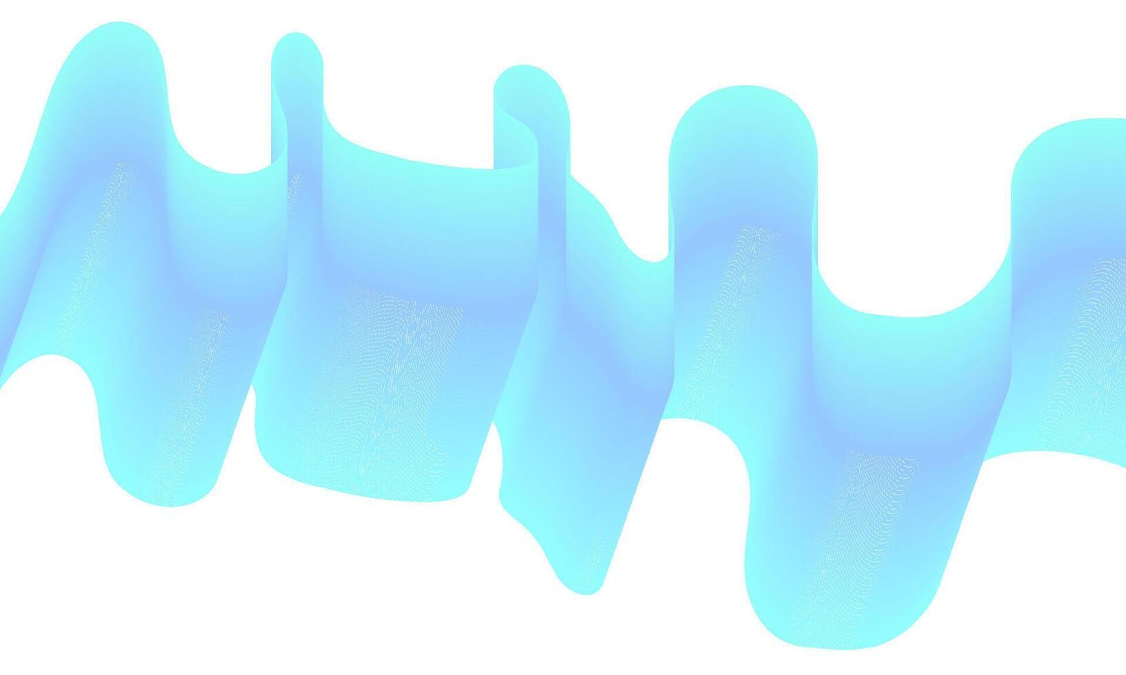 Abstract blue wave design with flowing light vector