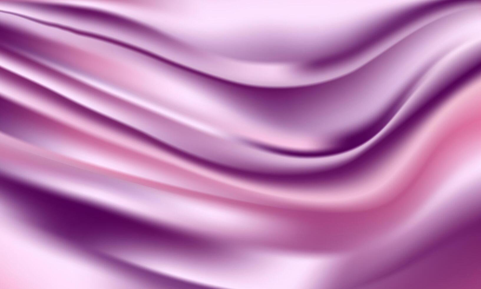 Elegant Silk Fabric Draped in Shades of Purple and Pink vector