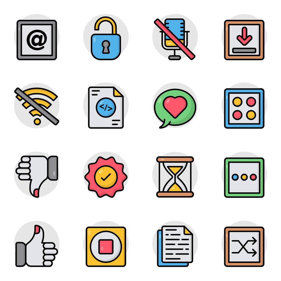 Set of Creative Flat Icons vector