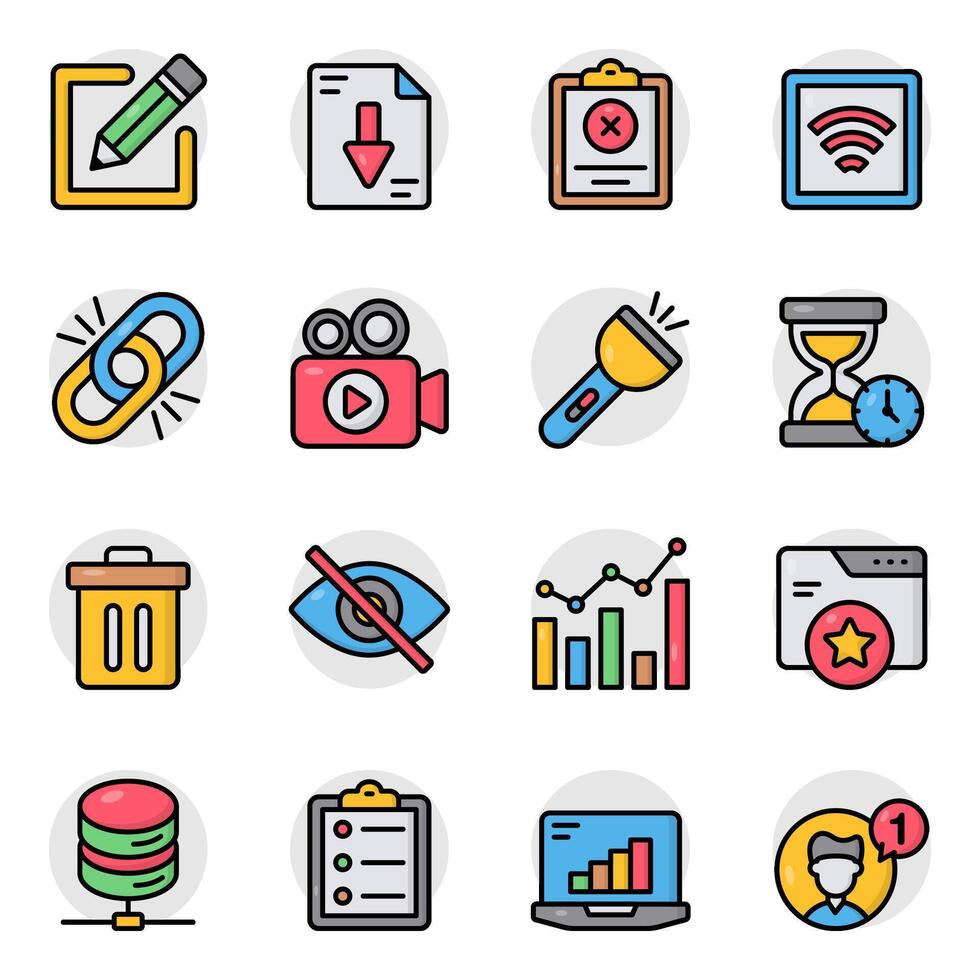 User Experience Flat Icons vector