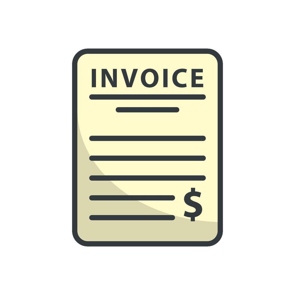 Invoice simple and modern icon concept vector