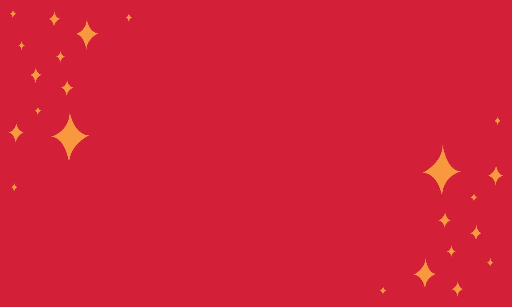 Red background color lines with 2D style yellow star sprinkles. vector