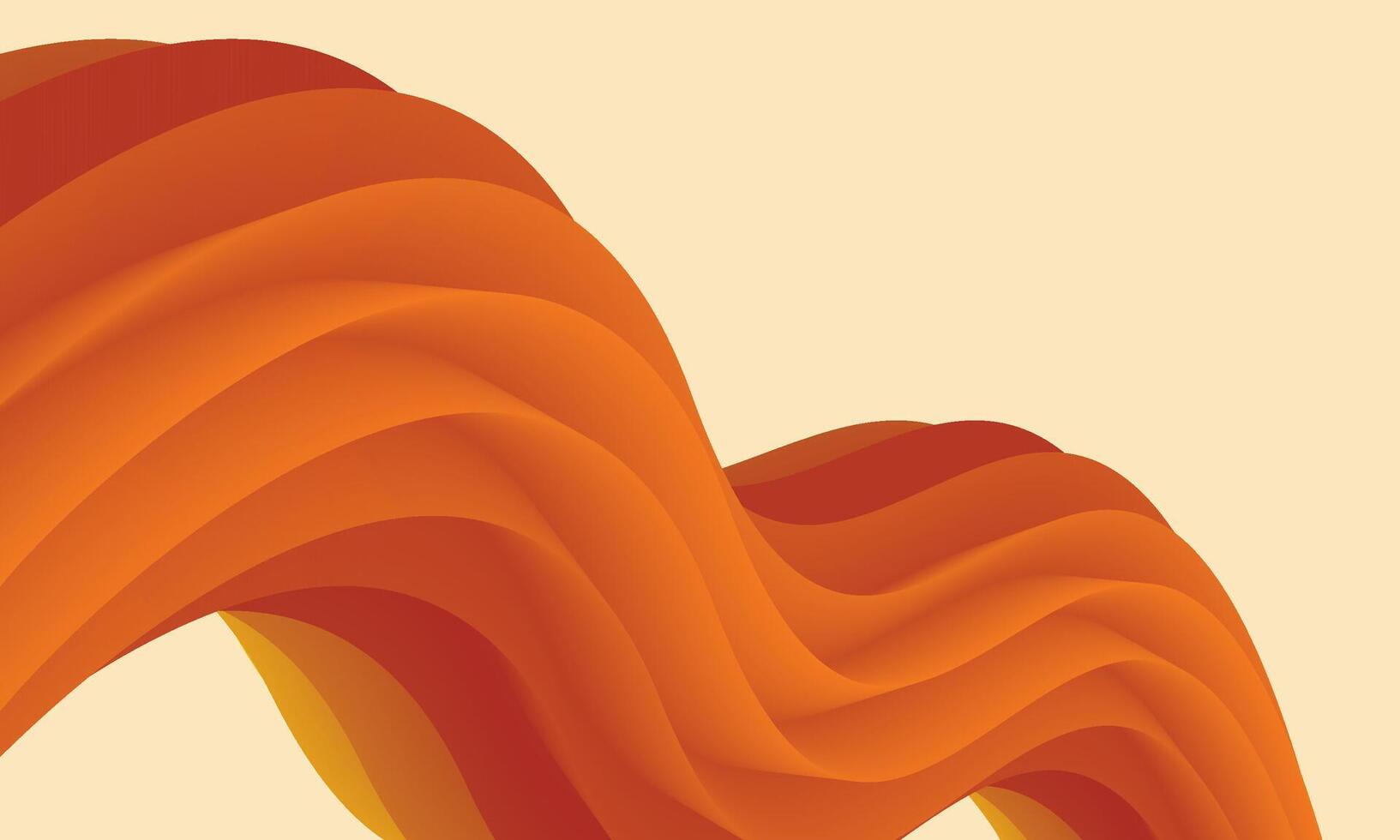 Abstract yellow wavy 3d background. vector