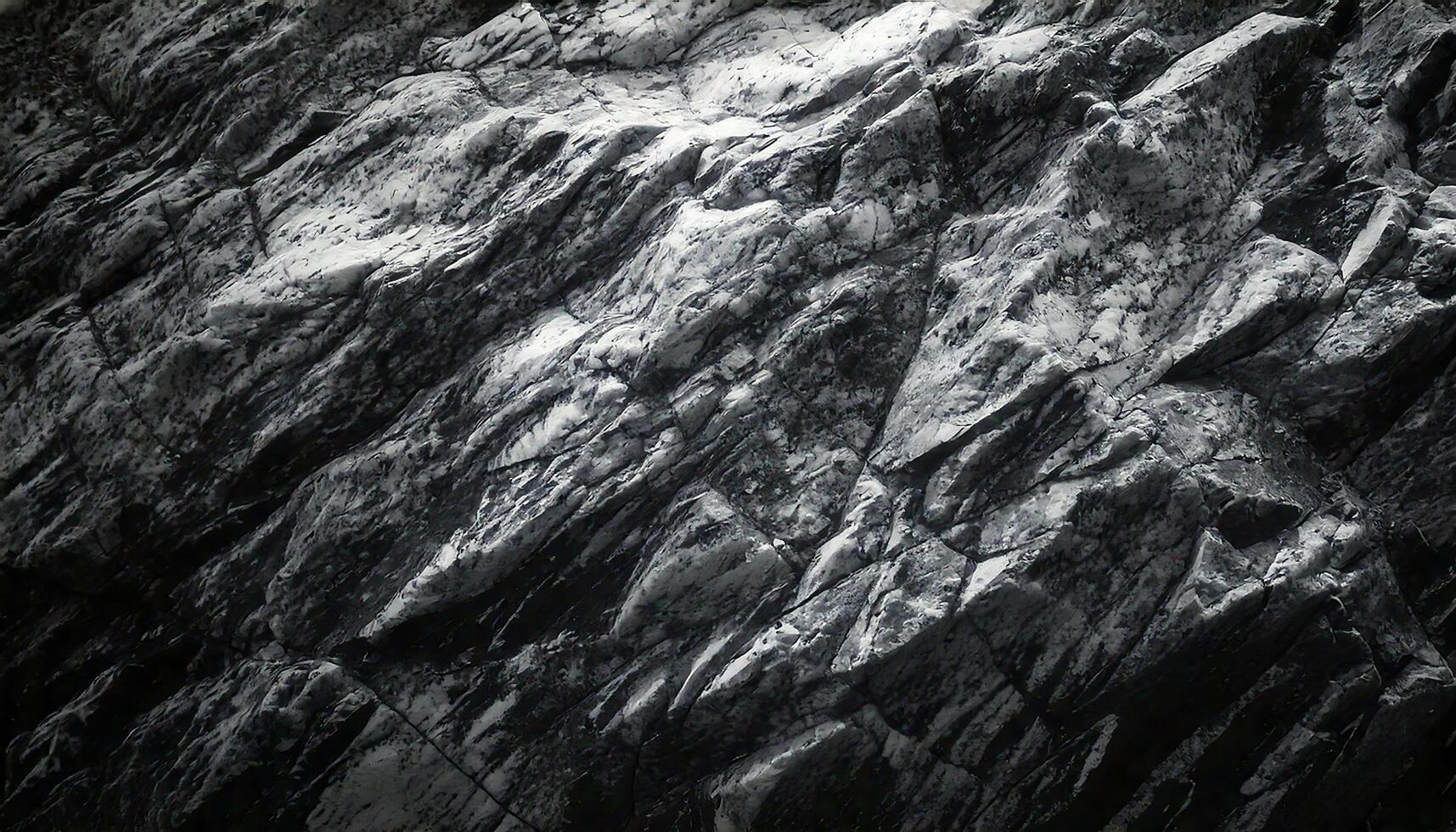 Abstract Texture of Black and White Stone Crack Patterns photo