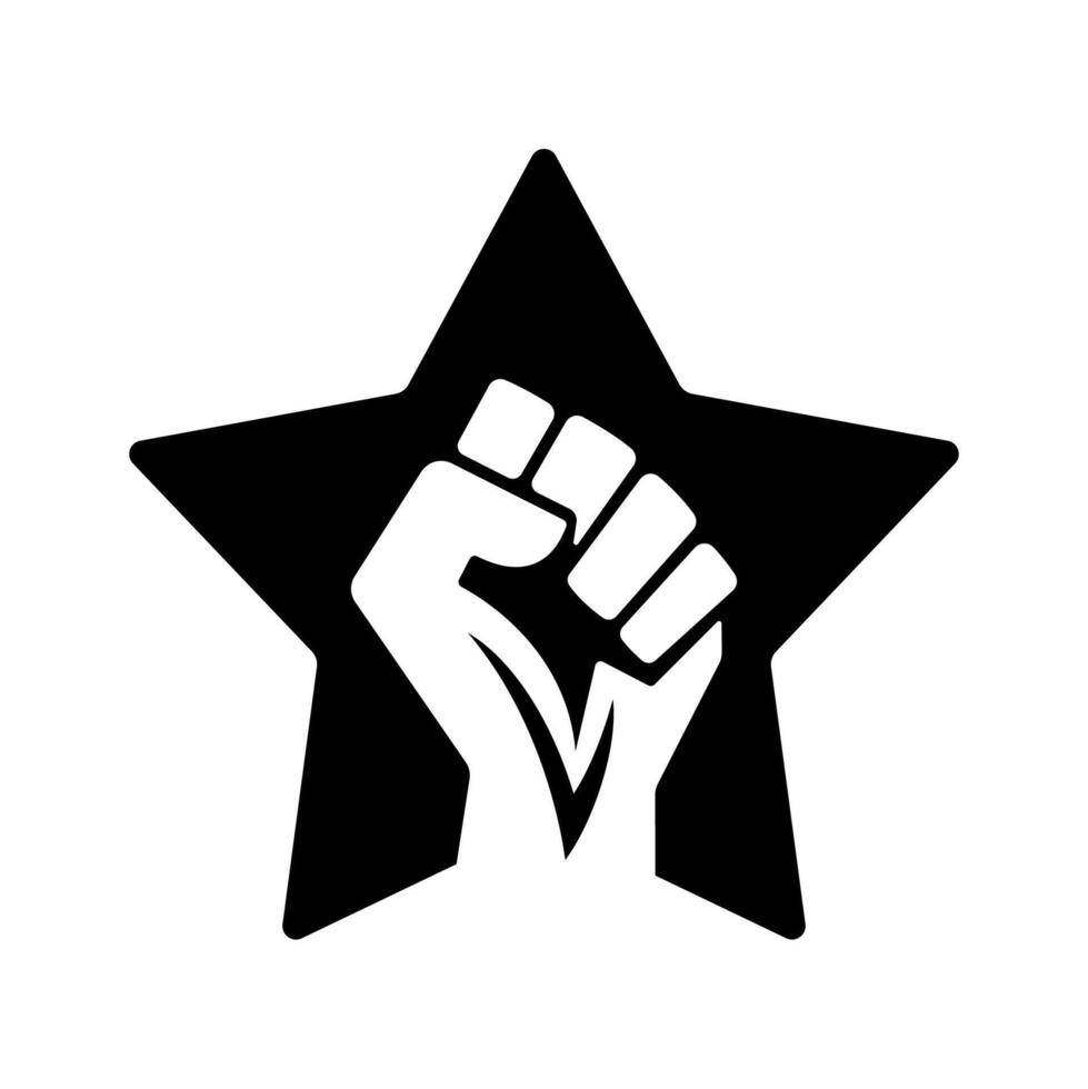 illustration of a hand, fist black lives matter. vector