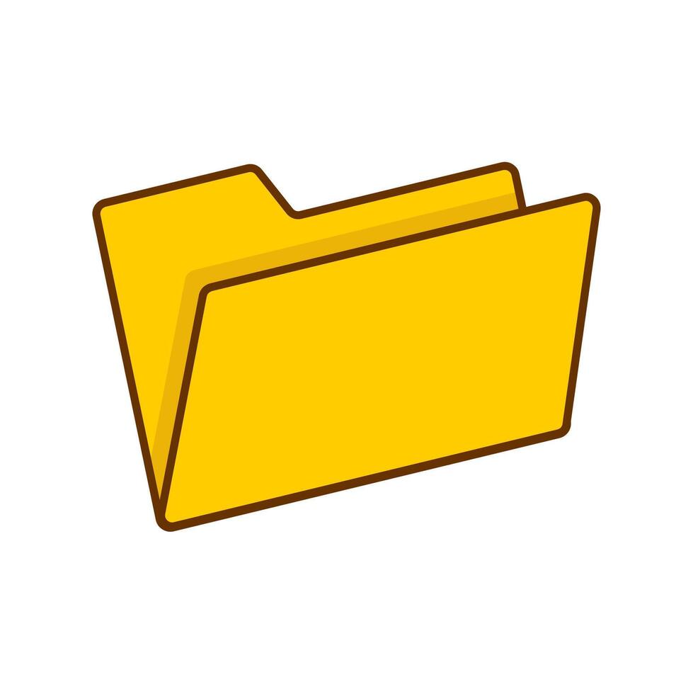 Yellow folder for important documents vector
