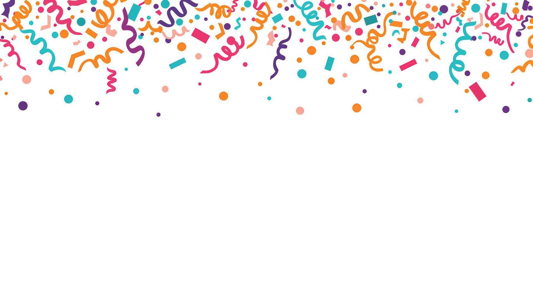 Colorful confetti illustration design for a fun birthday party celebration vector