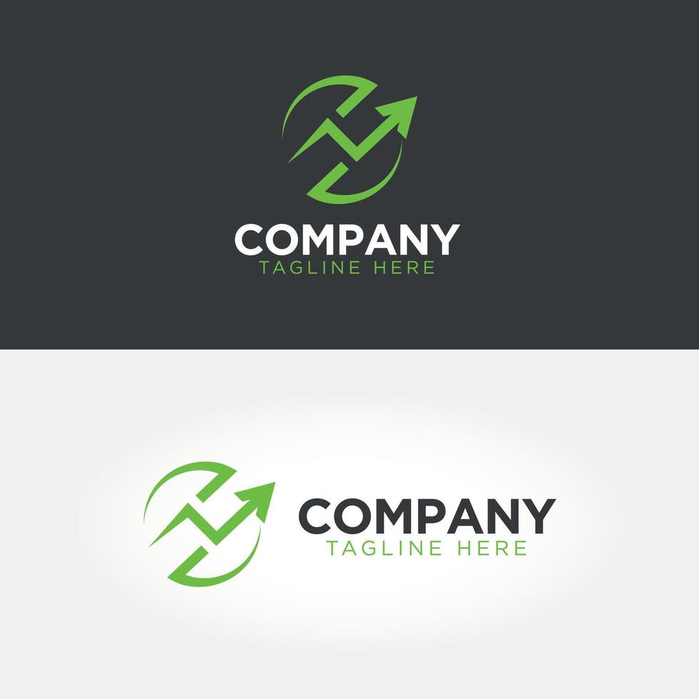 Arrow logo design with a growth concept for your business vector