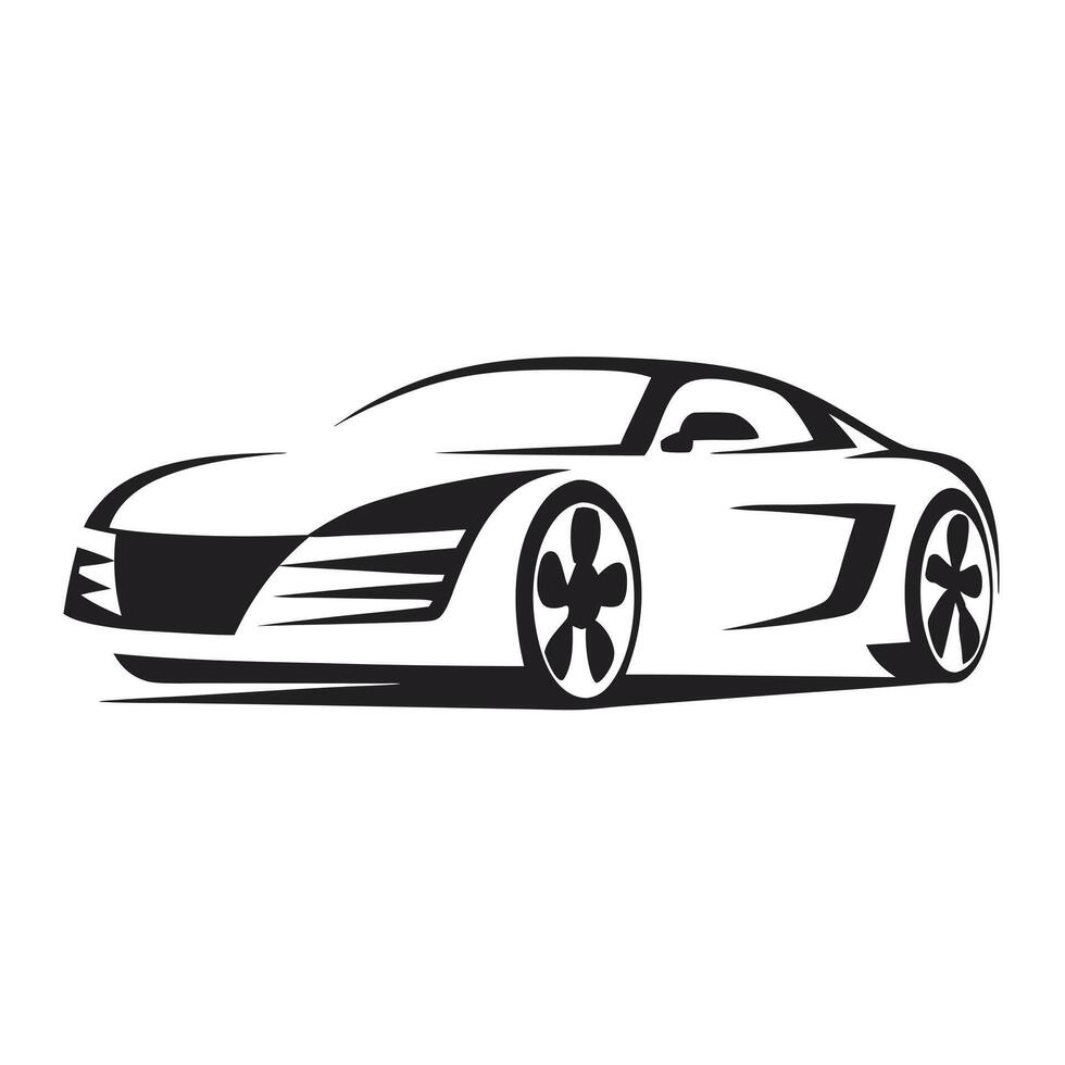 Luxurious High-Performance Sports Car in a Bold Front View Perspective vector