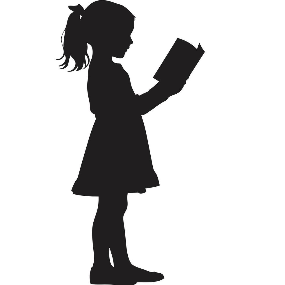 Beautiful Black and White Silhouette of a Young Woman for Modern Designs vector