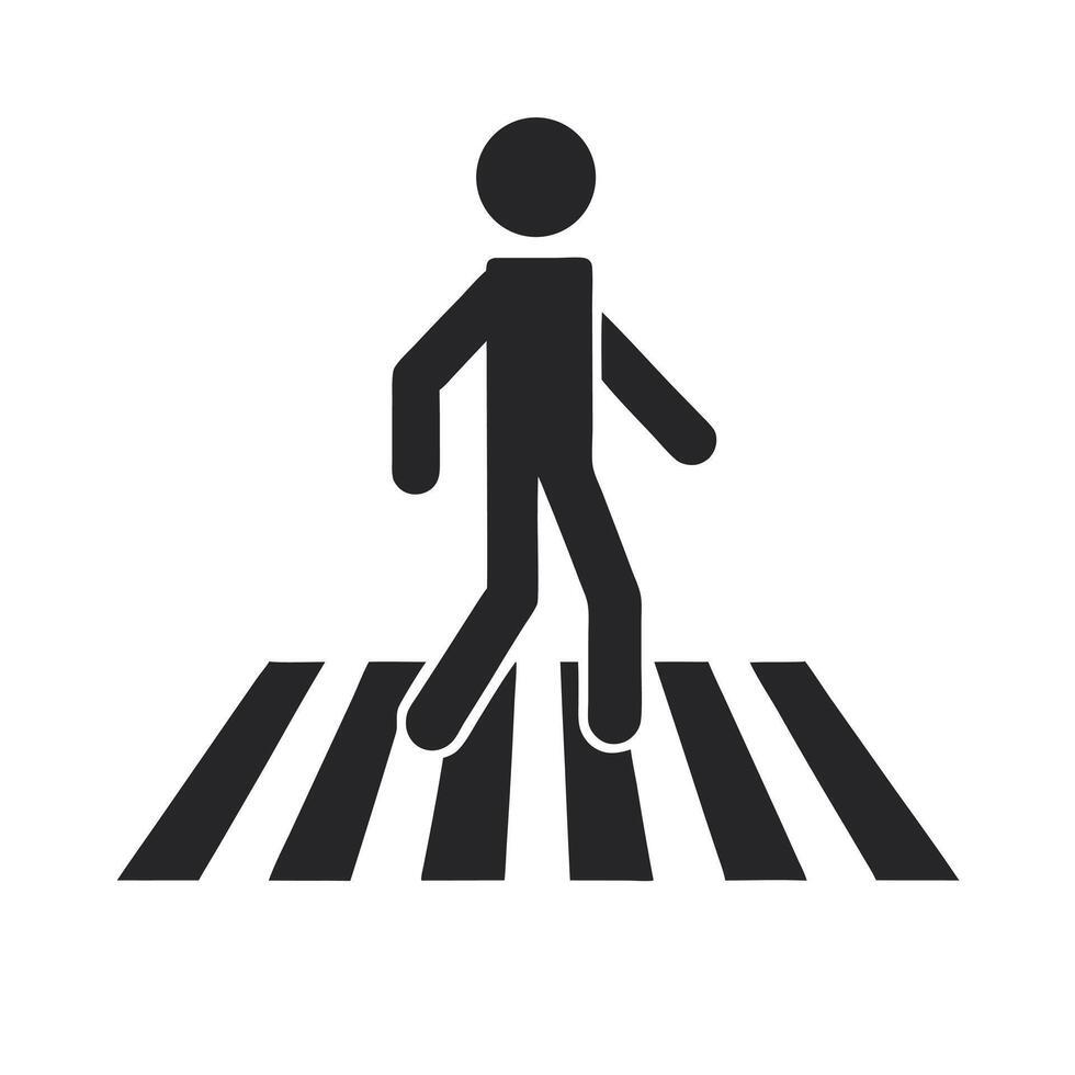 Modern and Simple Icon of a Person with Clean Black and White Design vector
