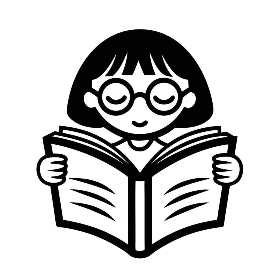 Cute and Simple Illustration of a Girl with Short Hair in a Contemporary Style vector