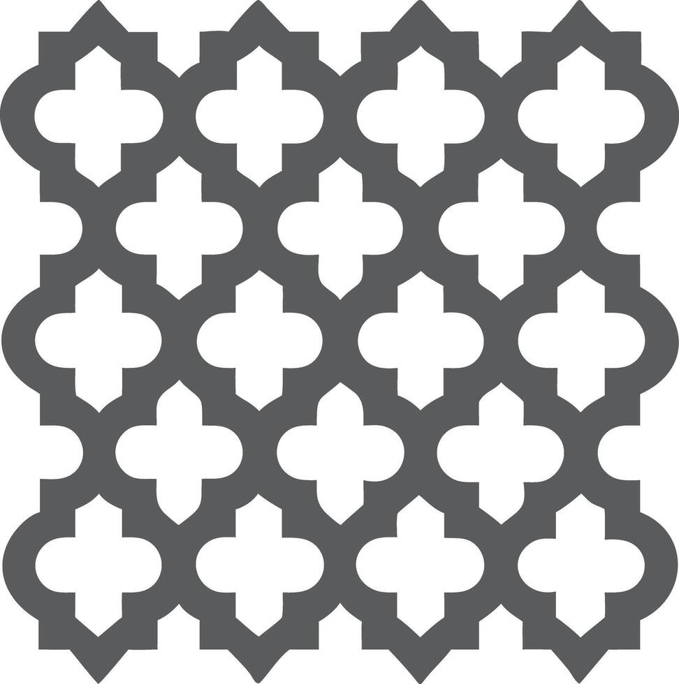 Seamless Black Silhouette Pattern of Alternating Figures for Bold and Modern Design vector