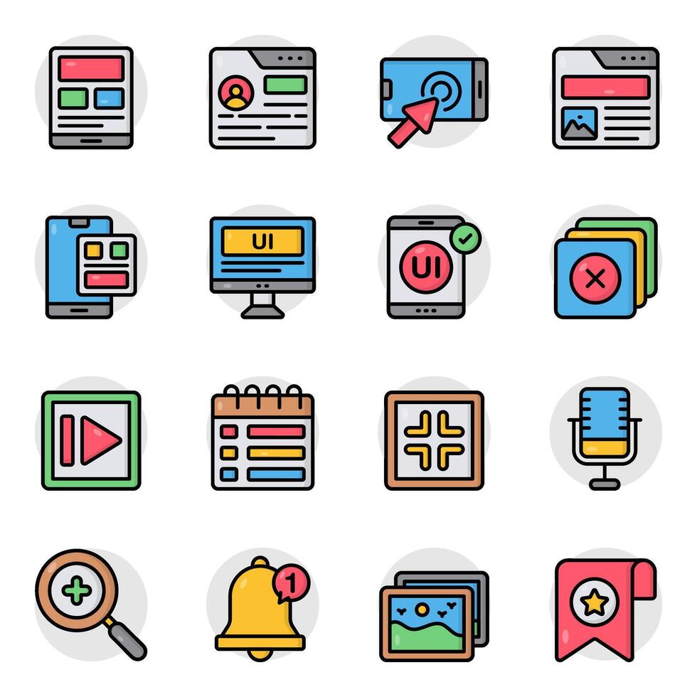 Set of User Interface Icon vector