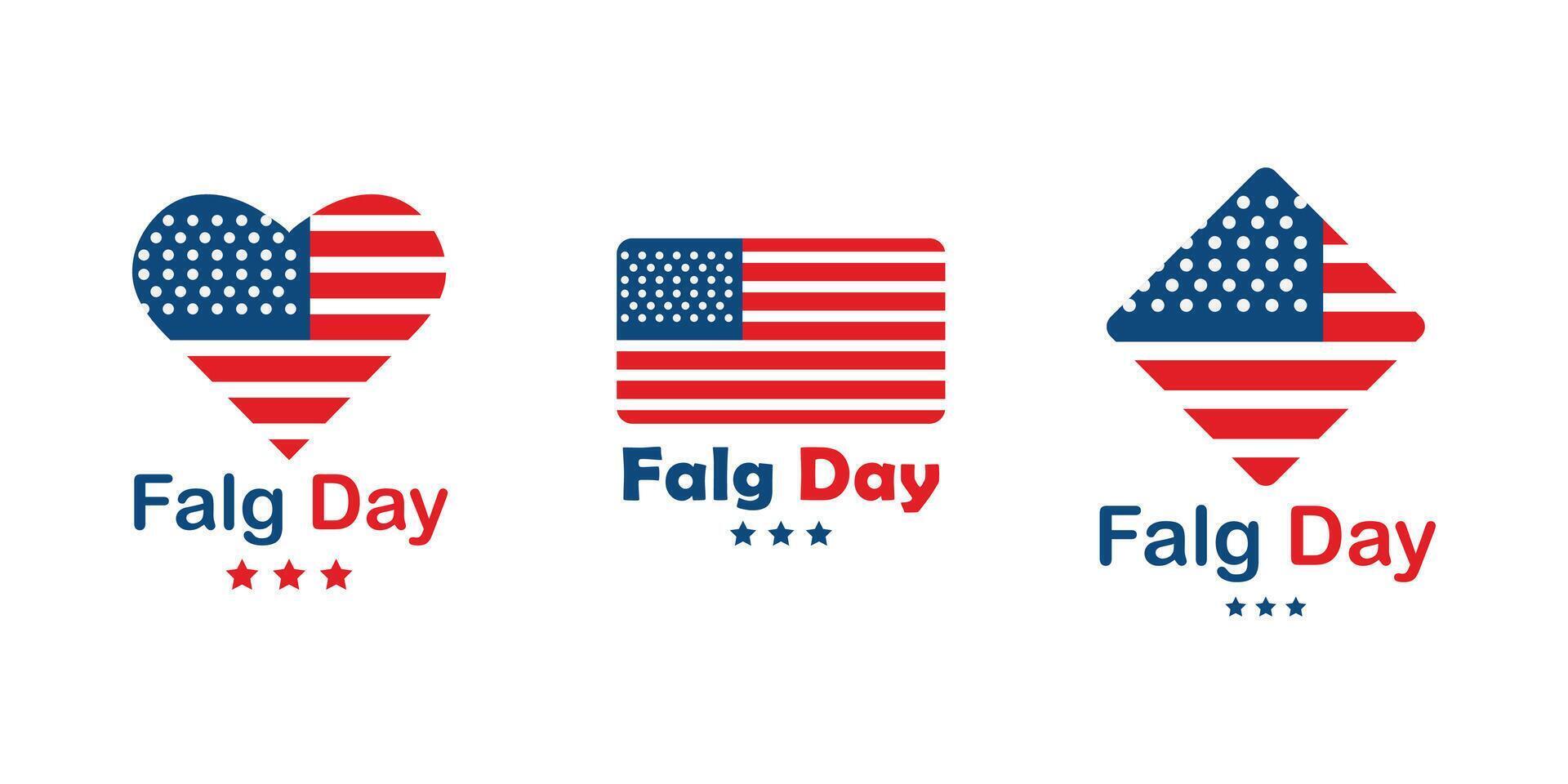 Patriotic pride for. USA holidays honoring Flag Day, Independence Day, and Memorial Day with the American flag vector