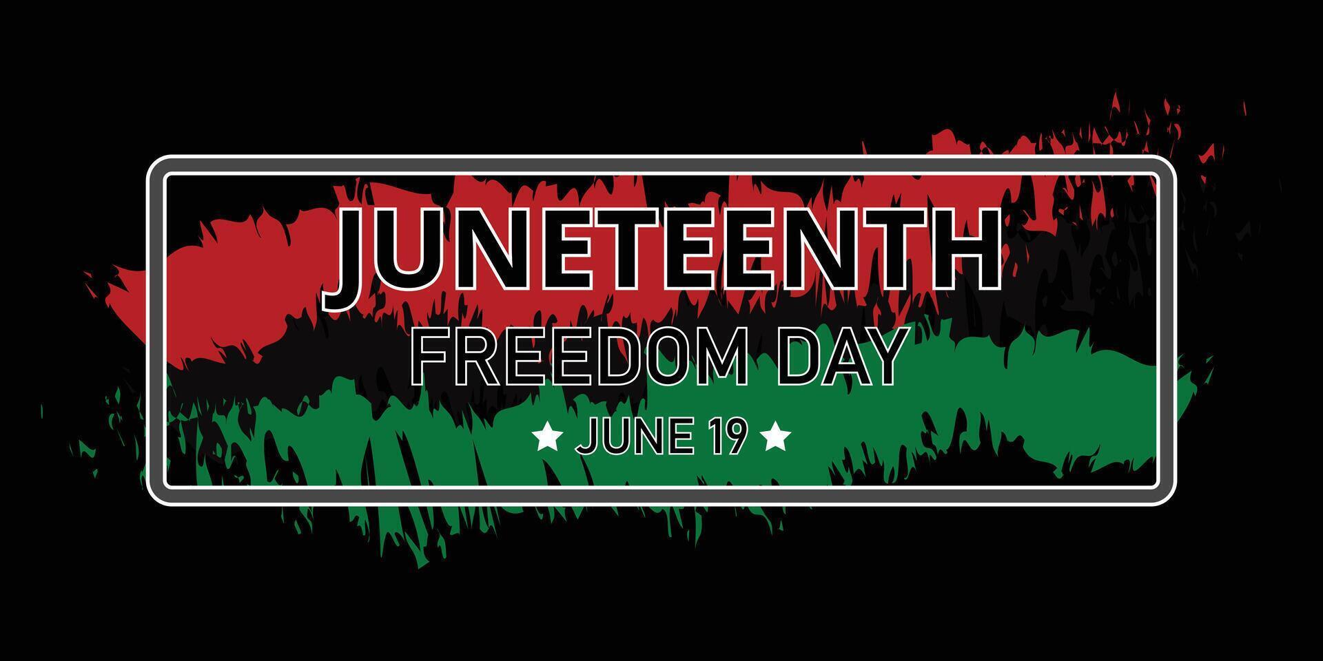 Powerful graphic design celebrating Juneteenth Freedom Day and honoring African American freedom and history vector