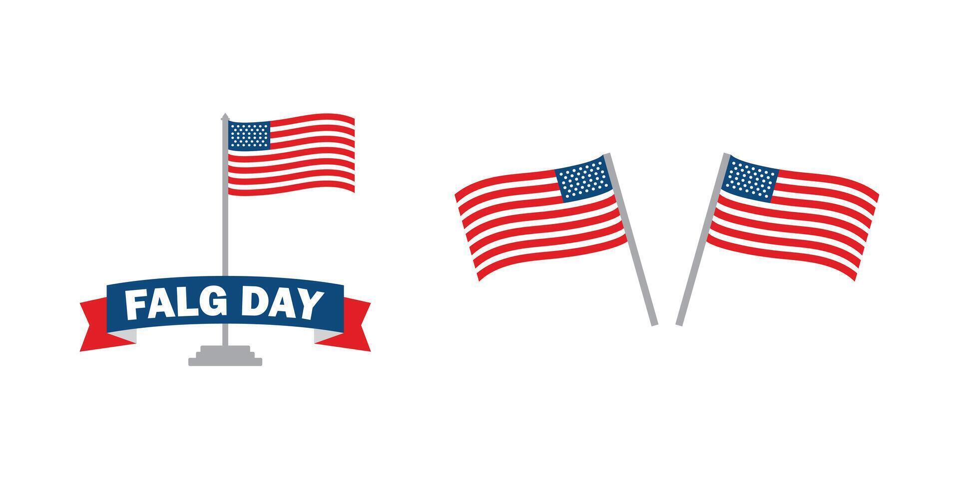 Celebrate Flag Day USA with patriotic pride and the stars and stripes vector