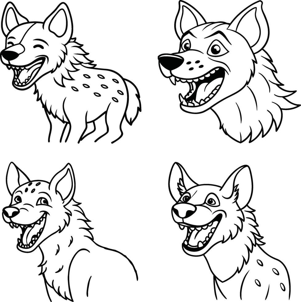 Playful and Wild Animal Pages to Color vector