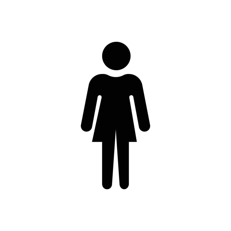 Silhouette female user icon for profile or personal account vector