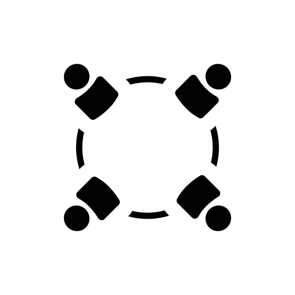 Continuous Team Collaboration Icon Representing Workflow, Network, or Rotation vector