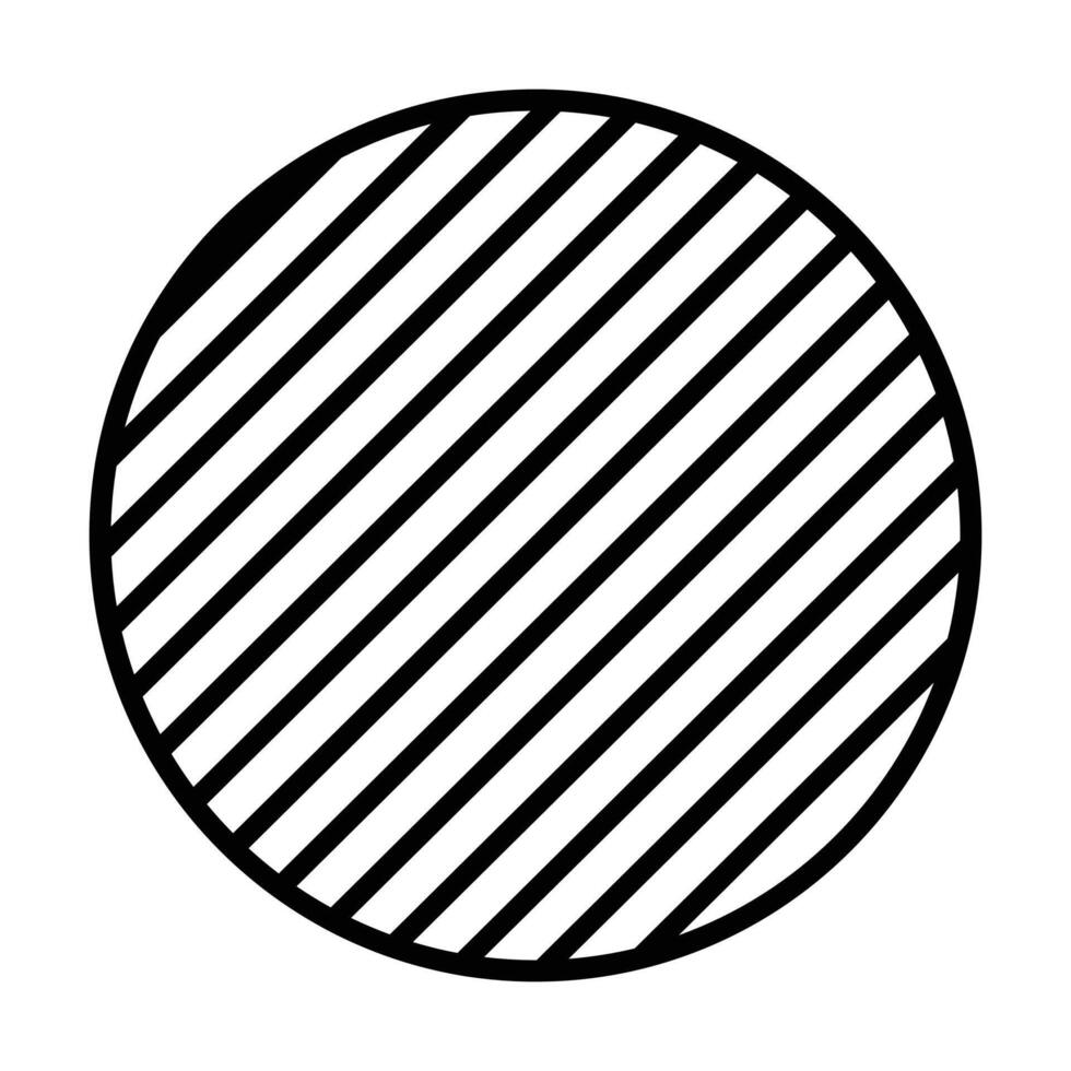 Simple Circular Chart Data Symbol, Abstract Pie Graph Black Icon vector