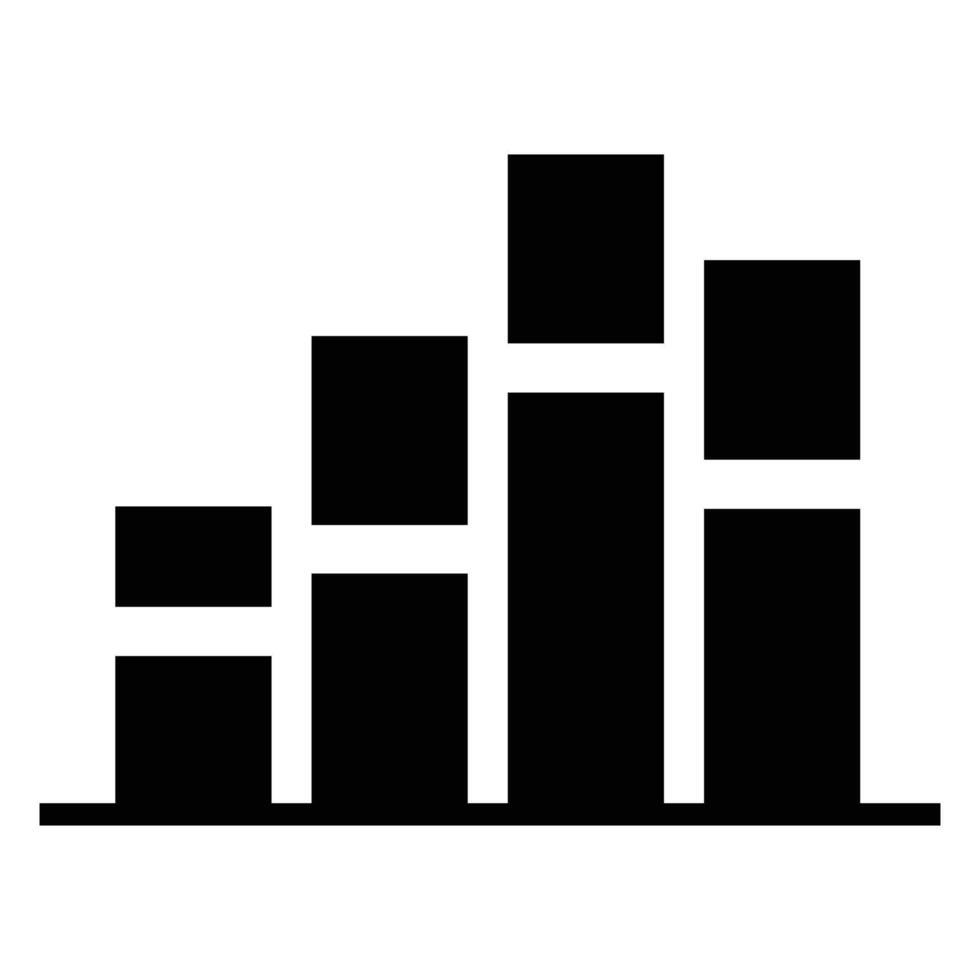 Black Bar Chart and Market Graph Icons, Graph Visual Pack Business and SEO Icons vector