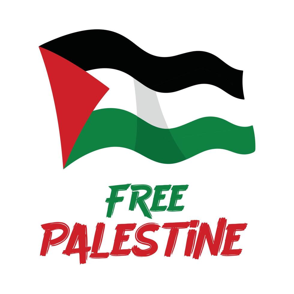 Free Palestine Illustration for Peace and Freedom vector