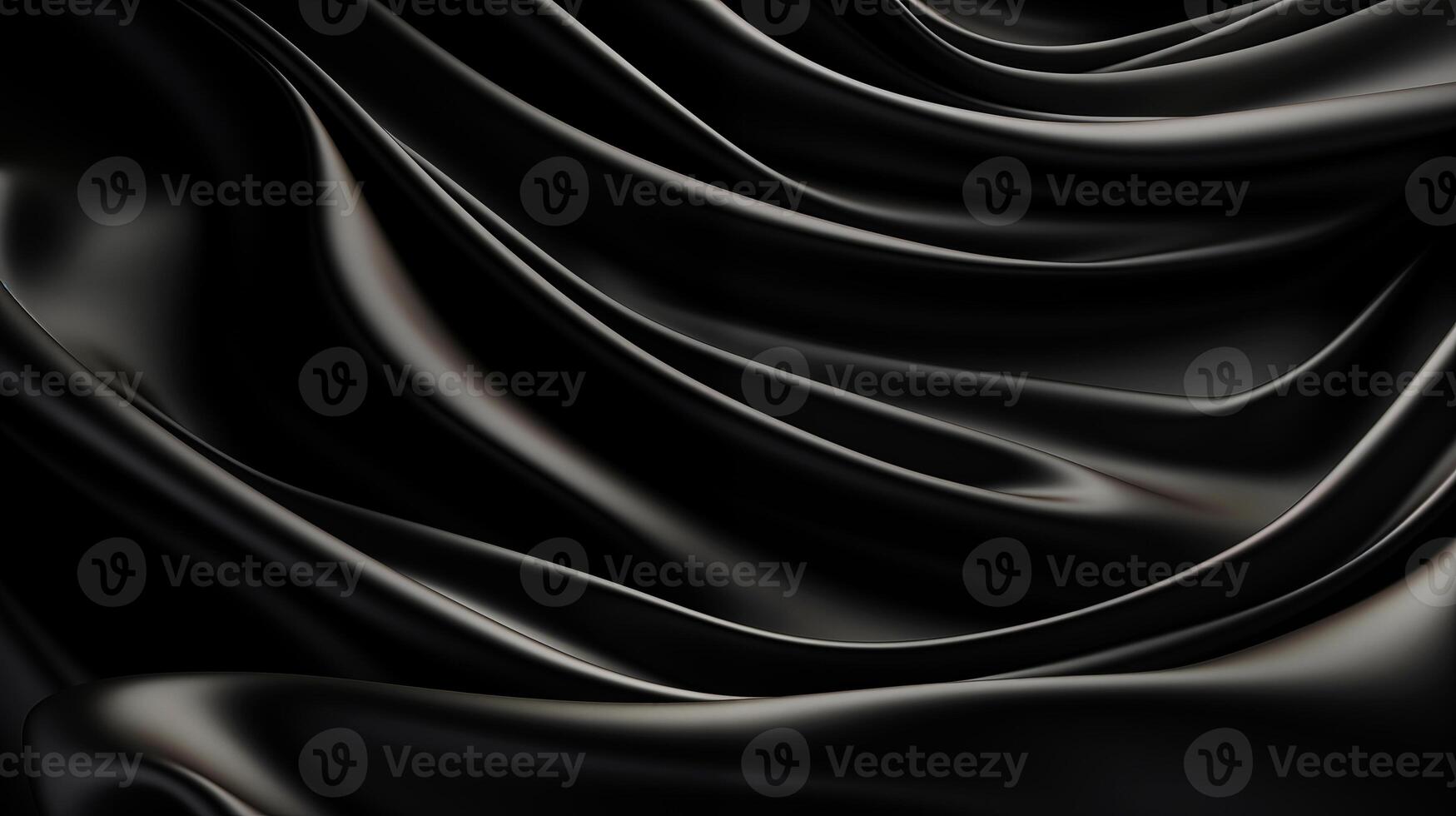 black horizontal relief with folds semi-matte surface with graceful curves. abstract background photo