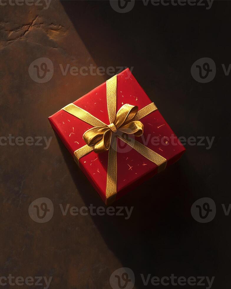 Gift presentation special occasion image elegant setting elevated view celebration concept photo