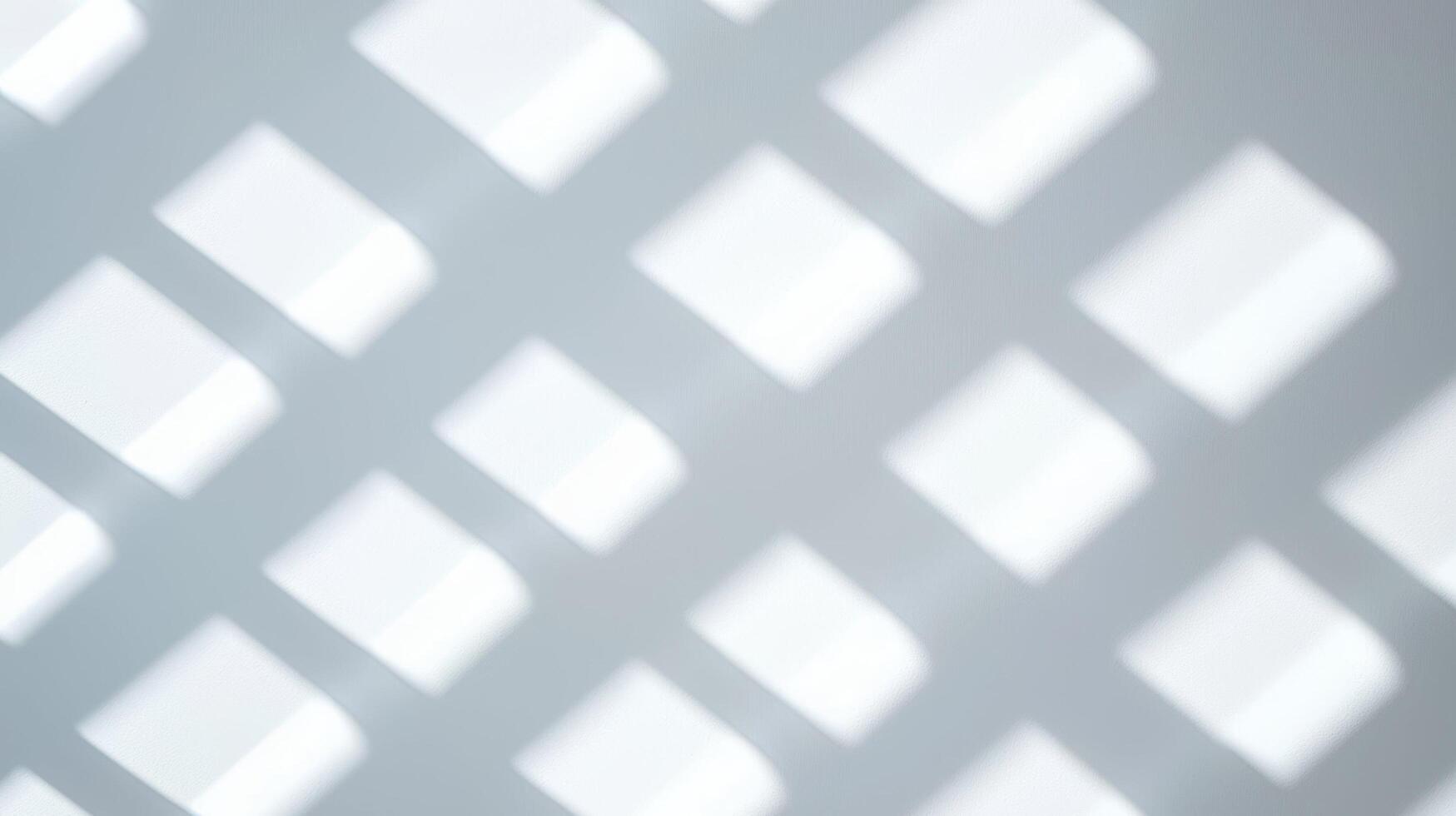 Abstract soft light grid shadow pattern with blurred square shapes creating a minimal and geometric visual effect on smooth surface. photo