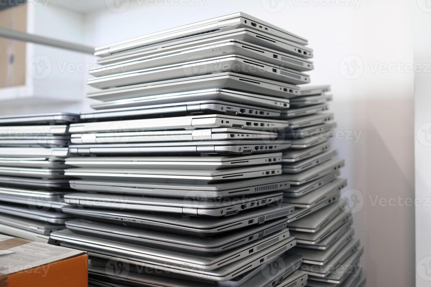 E-waste - many laptops to be discarded photo