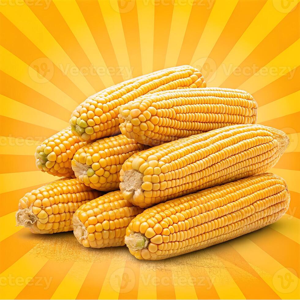 Fresh Corn Kernels in High-Resolution Graphic Style photo