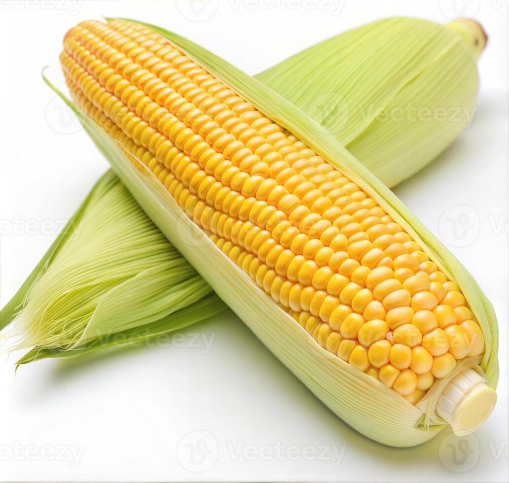 Macro Shot of Corn Kernels and Husk Texture photo