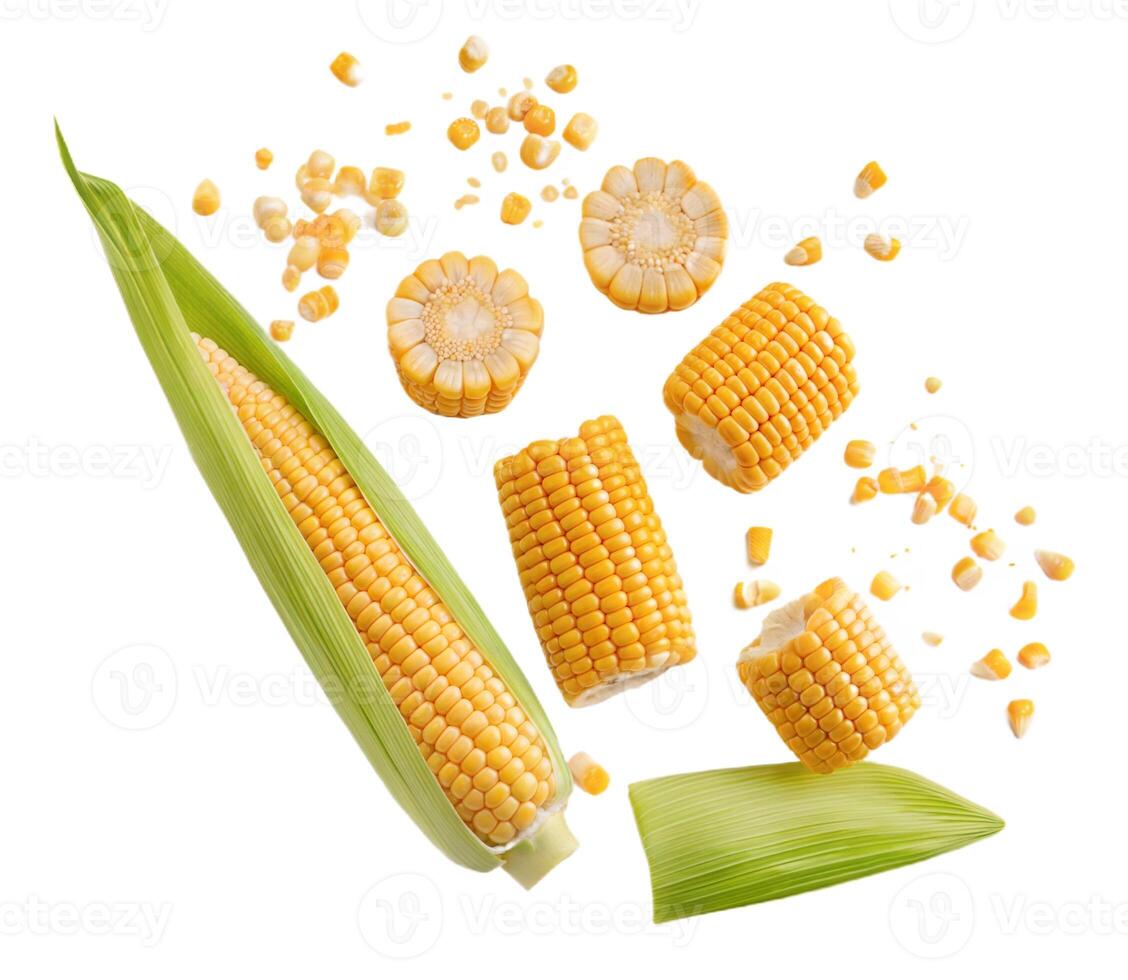 Close-Up of Fresh Corn Kernels Spread Out photo