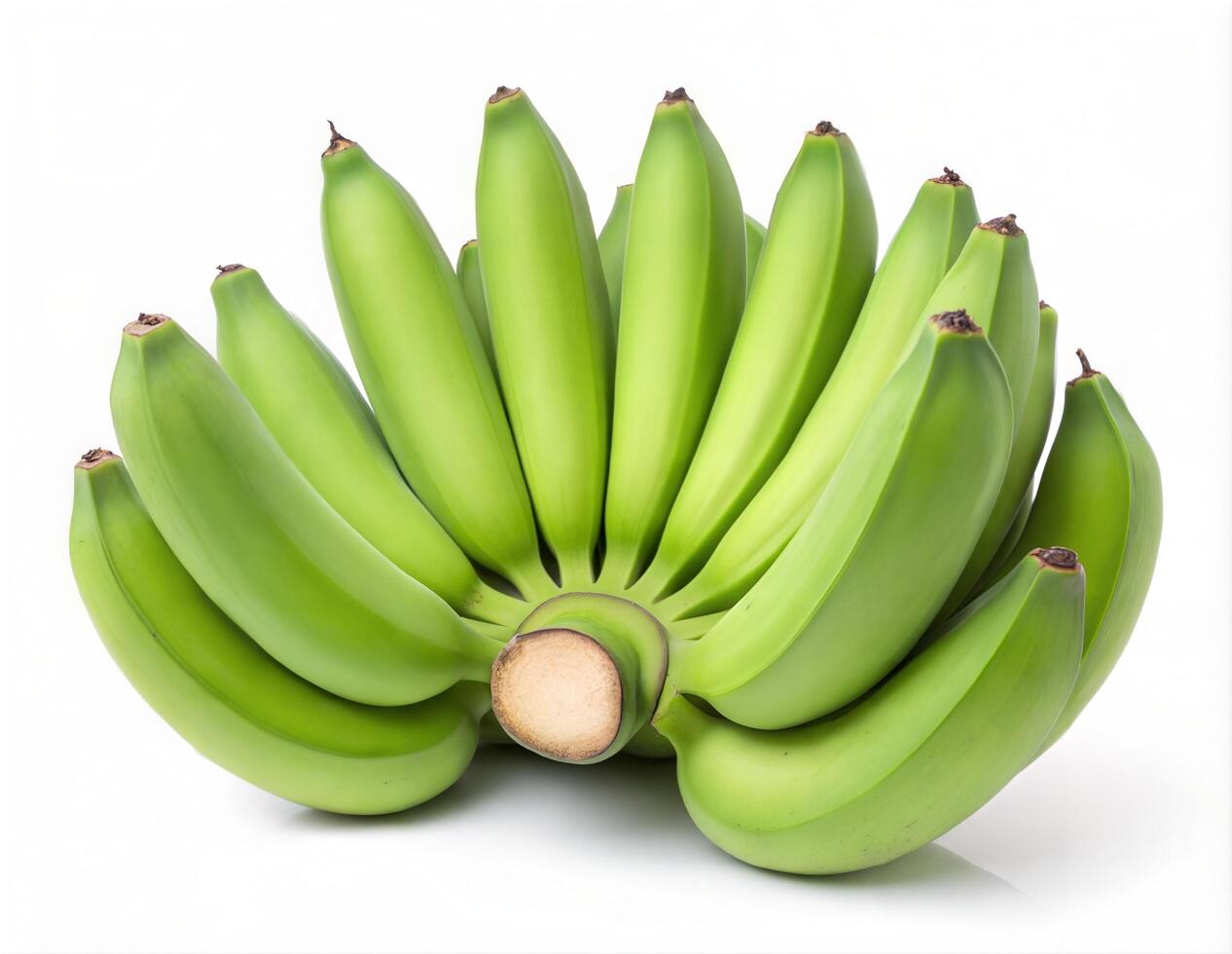 Unique Natural Arrangement of Green Bananas photo