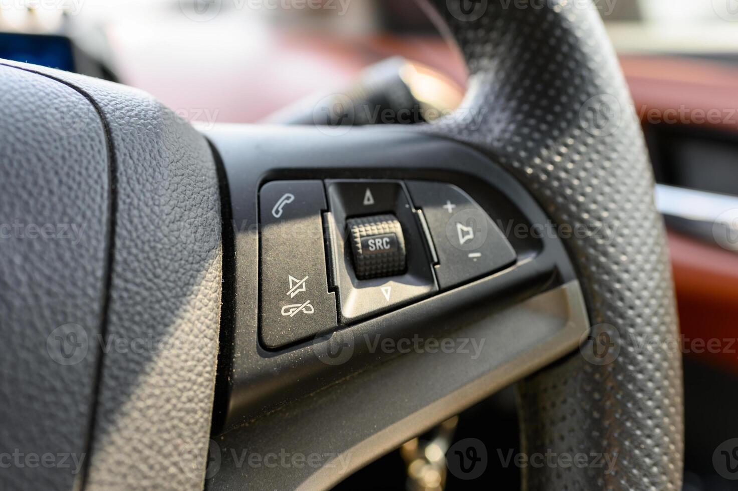 Steering wheel with sound control button photo