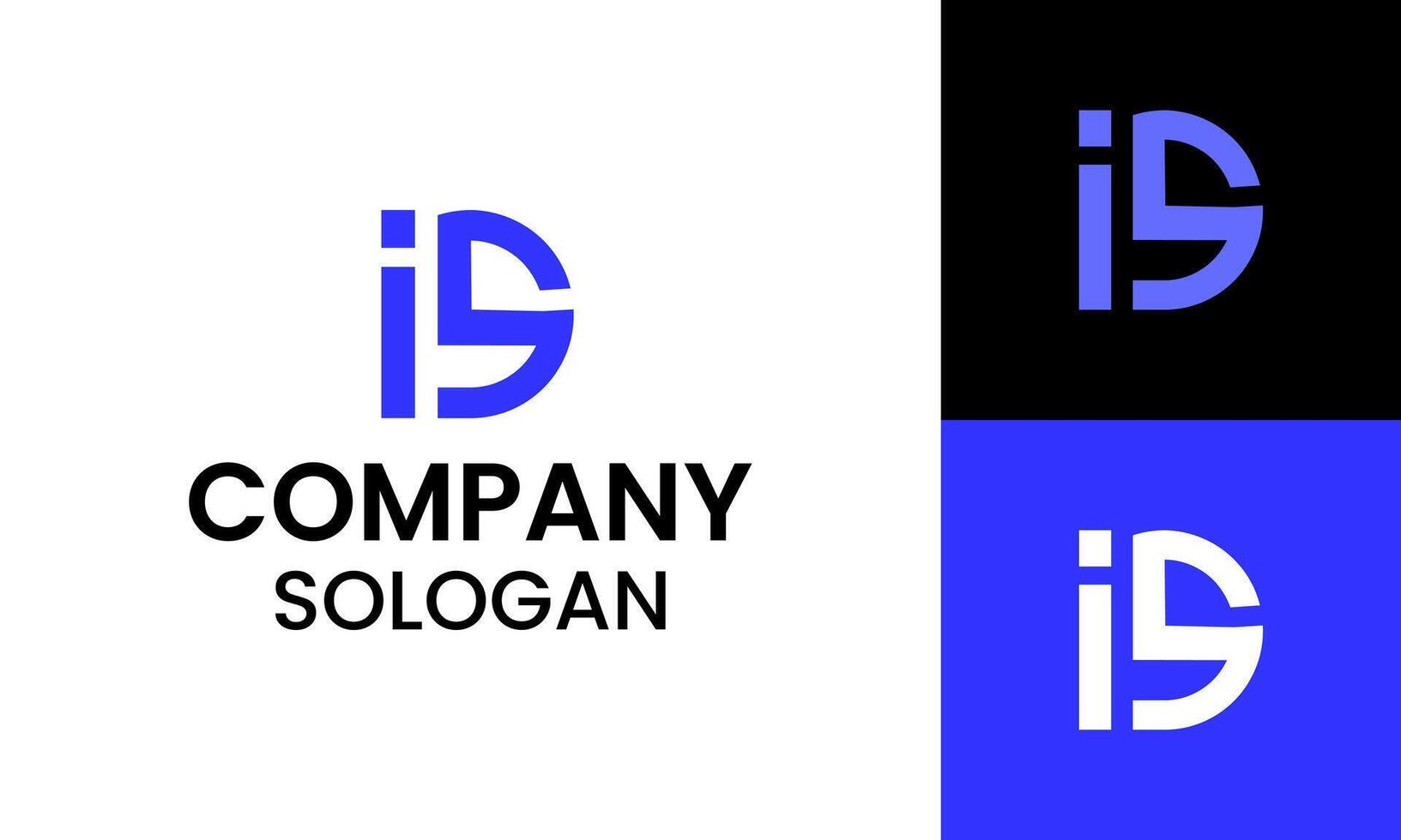 Letter D, S and I monogram business logo design vector