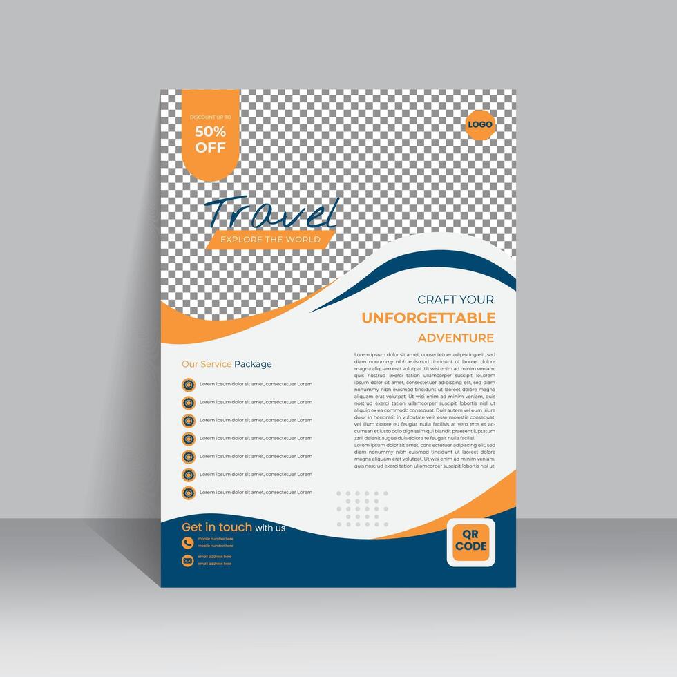 Customizable business flyer template design vector