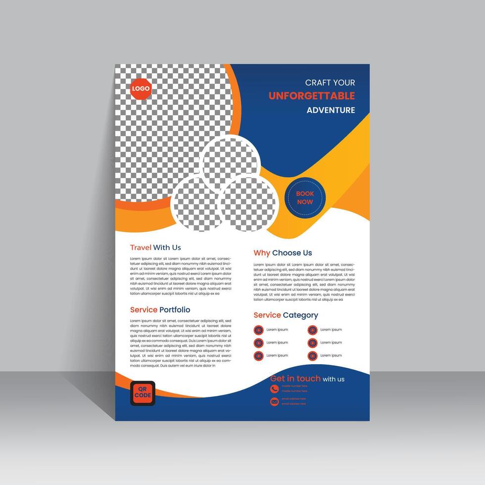 Stylish and strategic business flyer template design vector