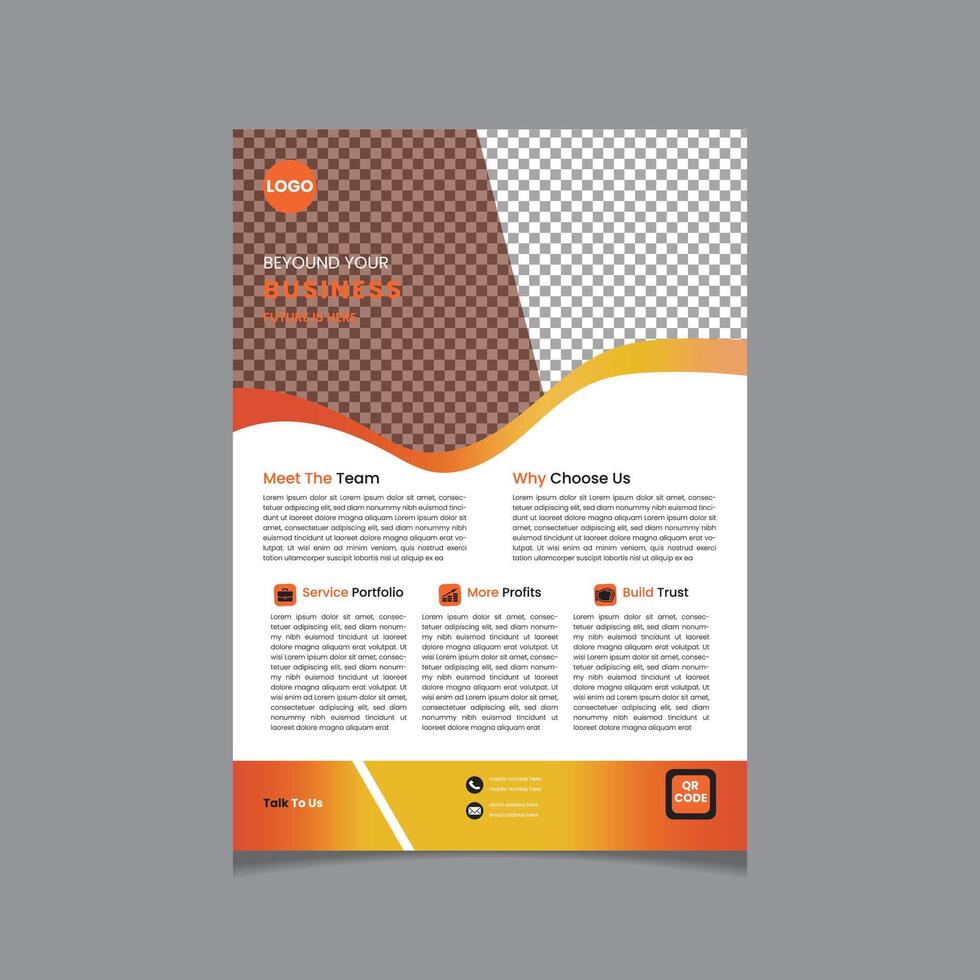 Modern and professional branding flyer design vector