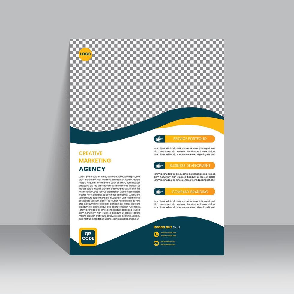 Premium business flyer template design vector