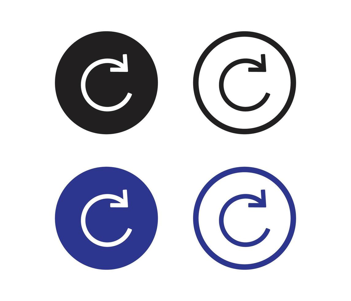 refresh icons set. refresh signs and symbol vector