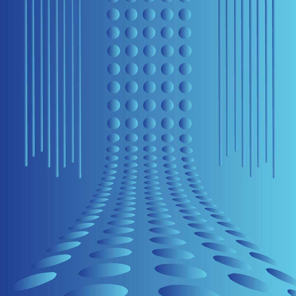 Smooth Blue drop shaped elements with watercolor texture. Abstract Curving Lines Modern Background vector