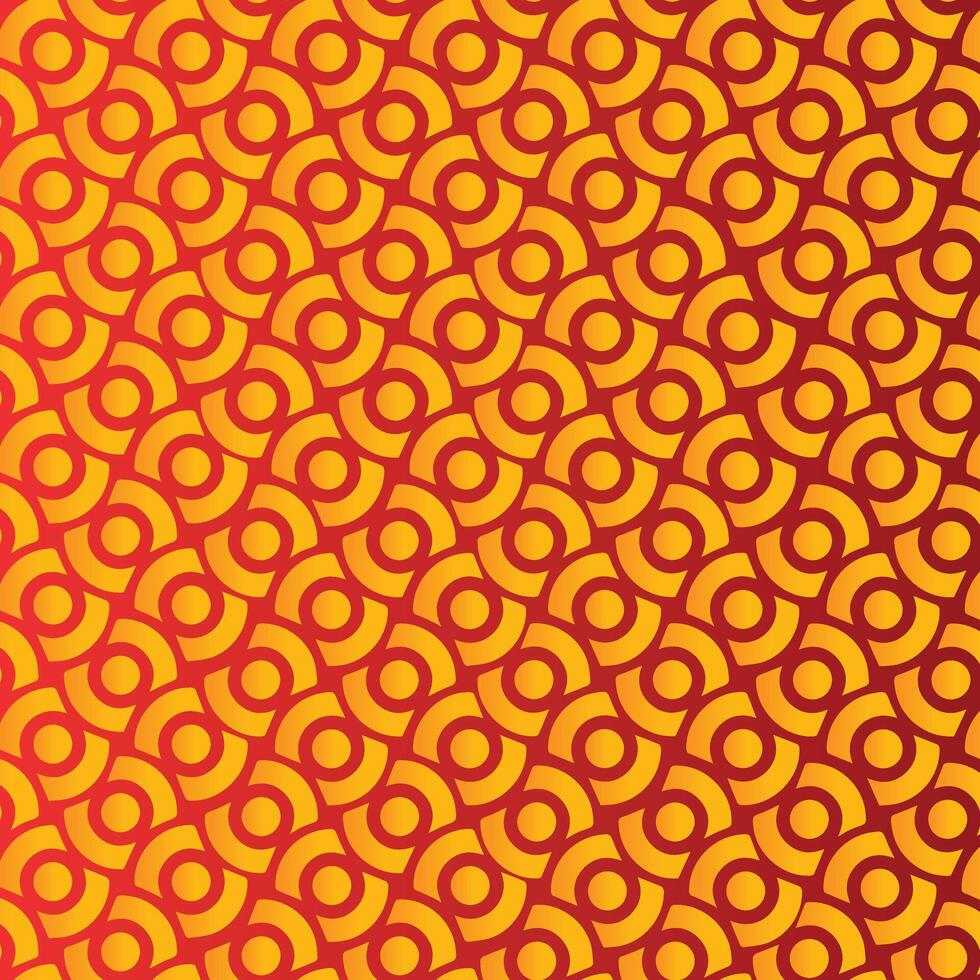 abstract trendy yellow circle shape pattern perfect for red background vector