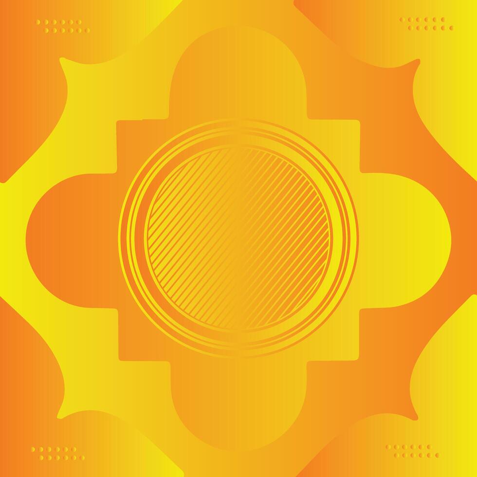 Abstract background design with colorful geometric shapes. abstract pattern with circle shape yellow and orange background vector