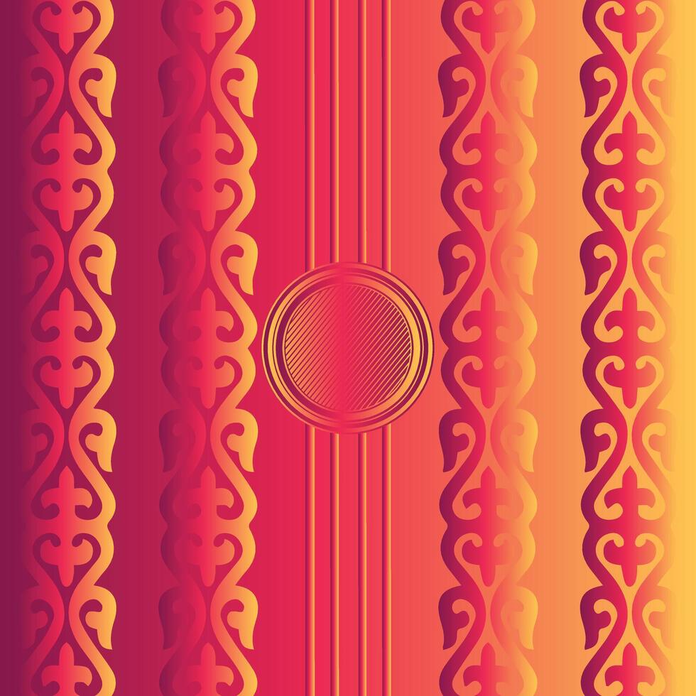 Red and yellow gradient dark flower pattern gradient background vector