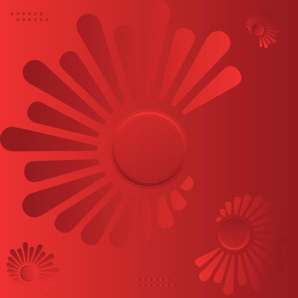 Modern abstract illustration of a geometric flower with a red-black gradient. Sleek, elegant, and perfect for backgrounds, branding, and digital art with a futuristic and luxurious feel vector