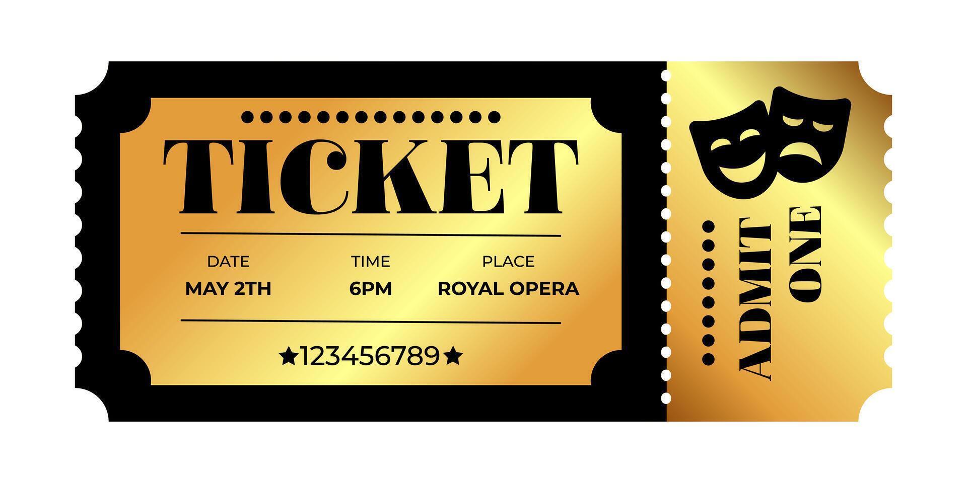 An Elegant Golden Ticket for an Exceptional Royal Opera Performance Experience Awaits You vector