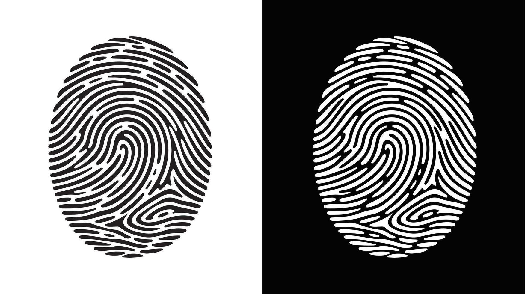 Fingerprint security icon vector